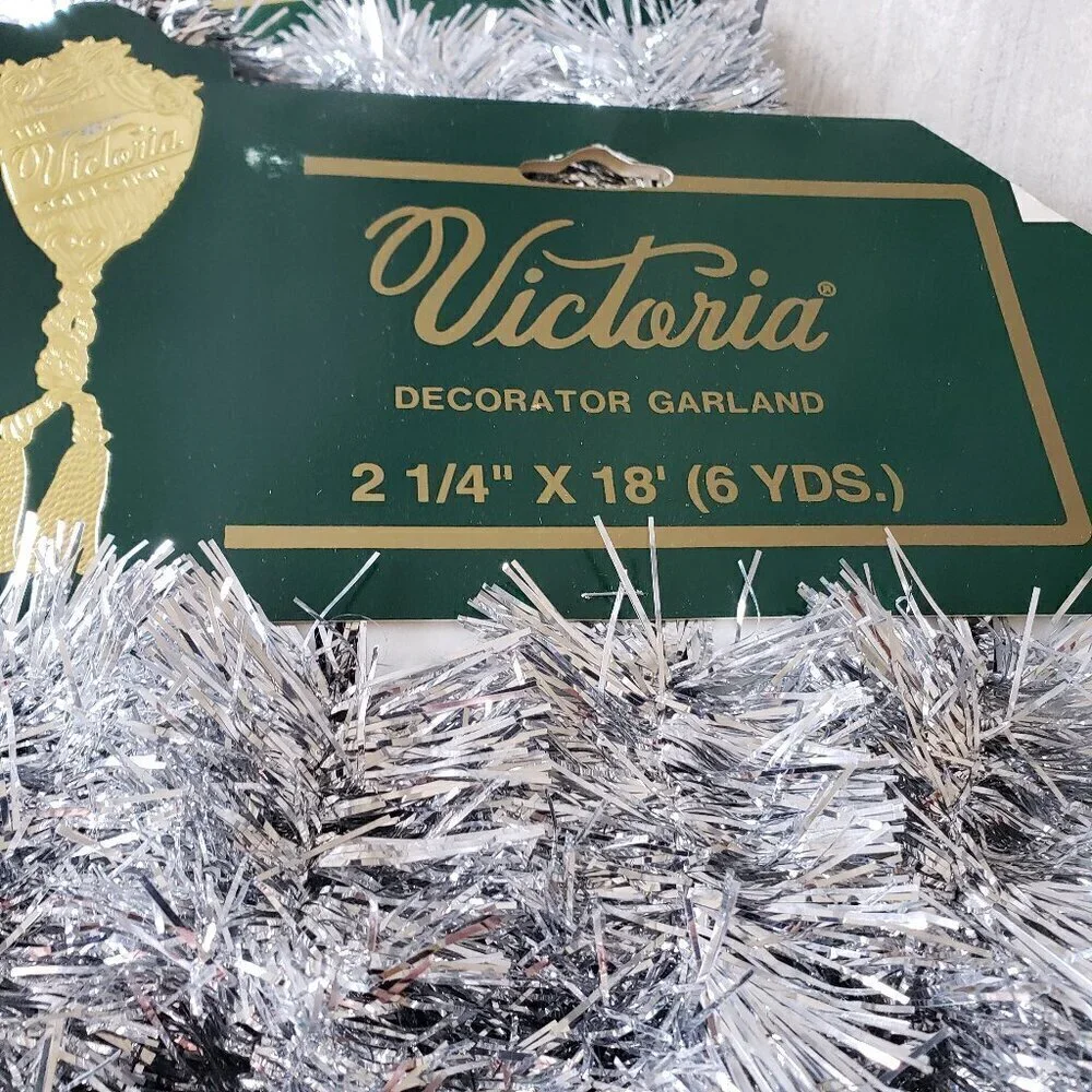 Unused Victoria Decorator Sliver Metallic Garland (lot of 3)